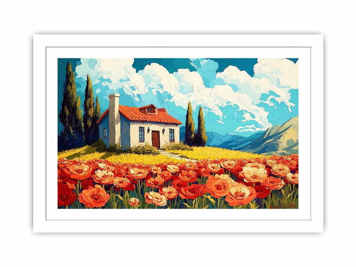 Poppies Field Canvas Painting 