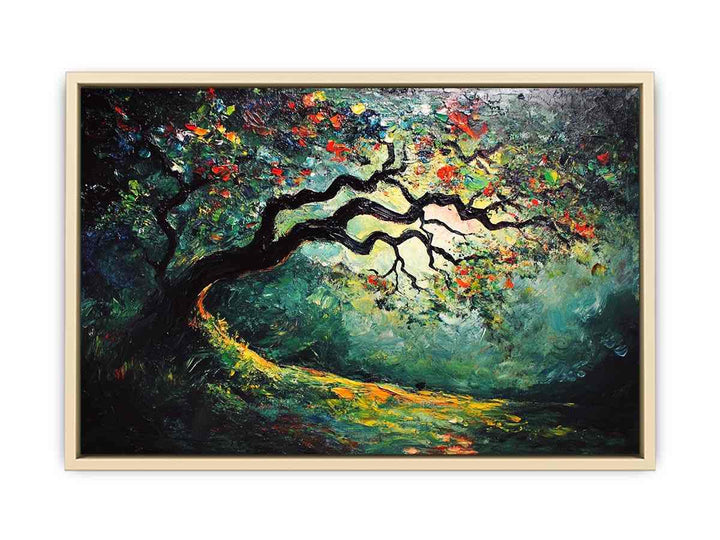 Peacock Tree Canvas Painting 