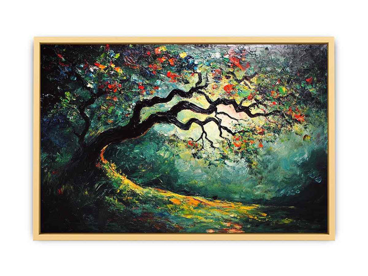 Peacock Tree Canvas Painting 