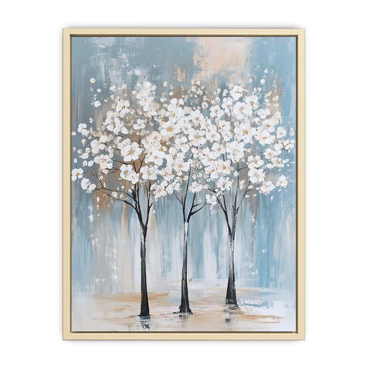 White Tree Canvas Painting 