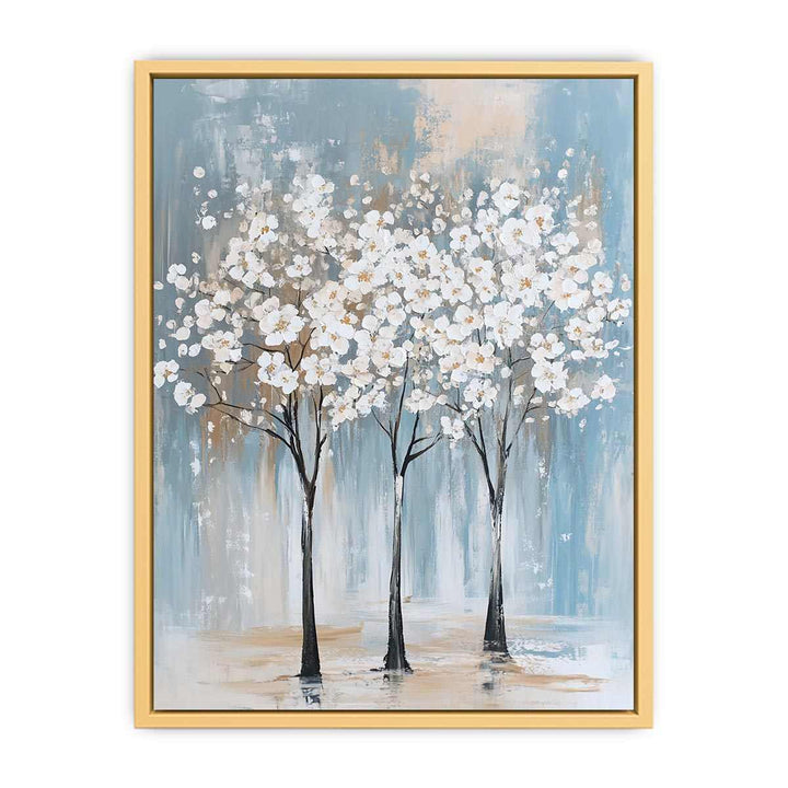 White Tree Canvas Painting 