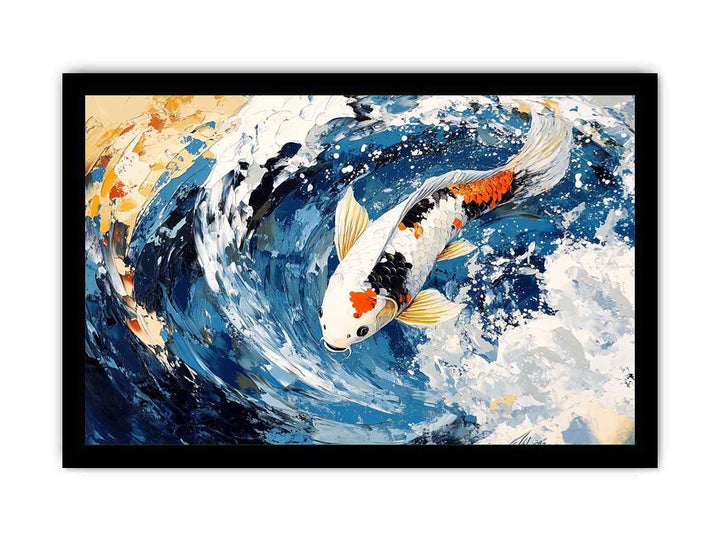 Koi Fish Canvas Painting 