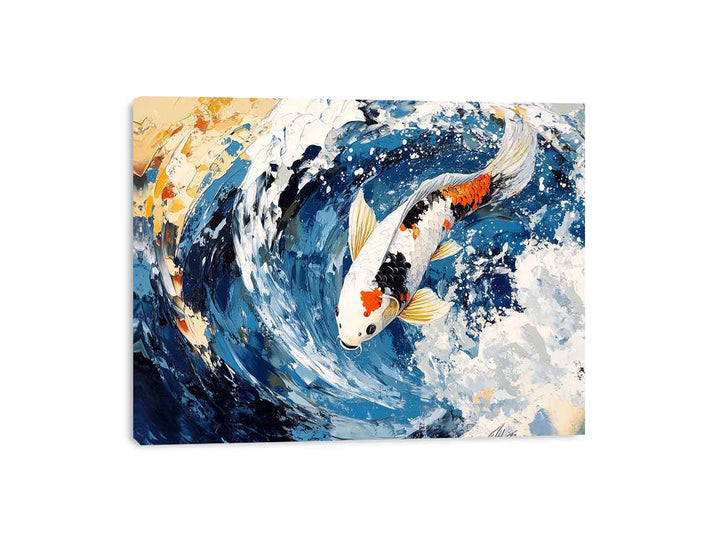 Koi Fish Canvas Painting 