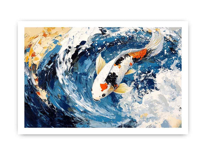 Koi Fish Canvas Painting 