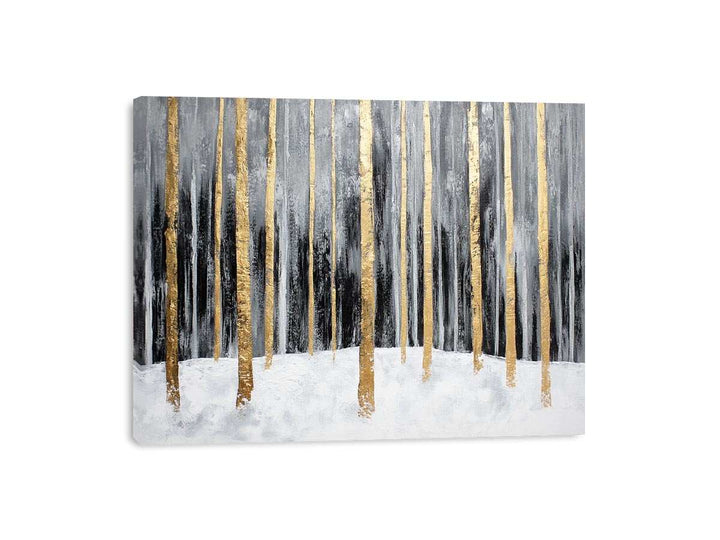 Gold Trees Canvas Painting 