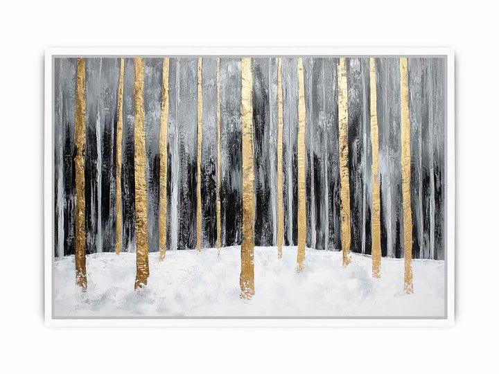 Gold Trees Canvas Painting 