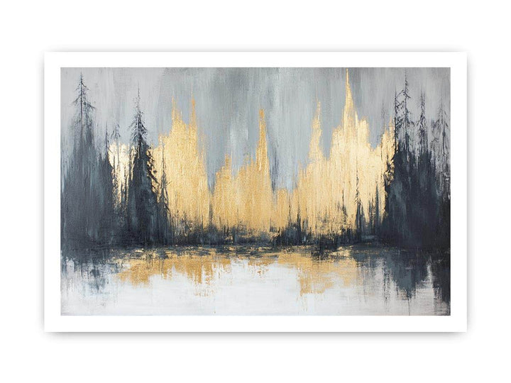 Gold Forest Canvas Painting 