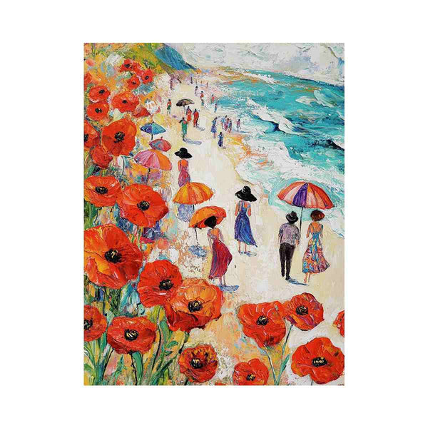 Poppies On The Beach Oil Painting