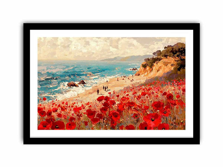 Colorful Beach Canvas Painting 