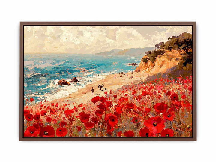 Colorful Beach Canvas Painting 