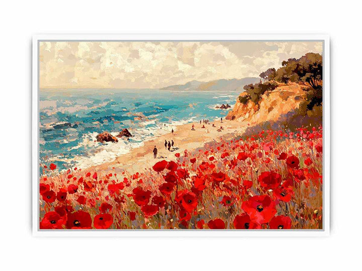 Colorful Beach Canvas Painting 