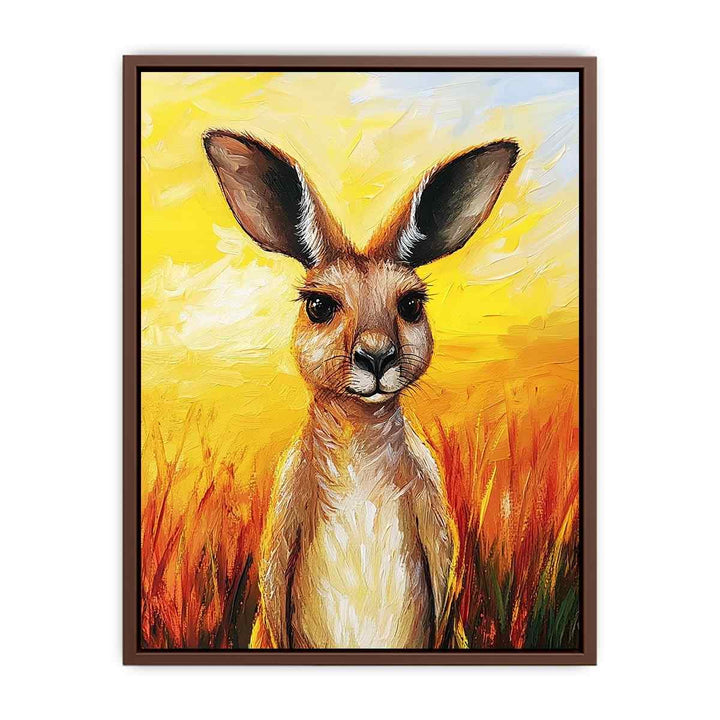 Kangaroo Canvas Painting 