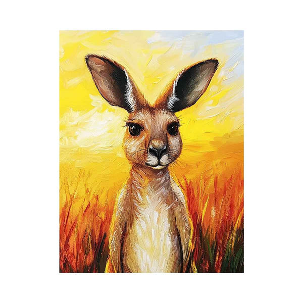 Kangaroo Oil Painting