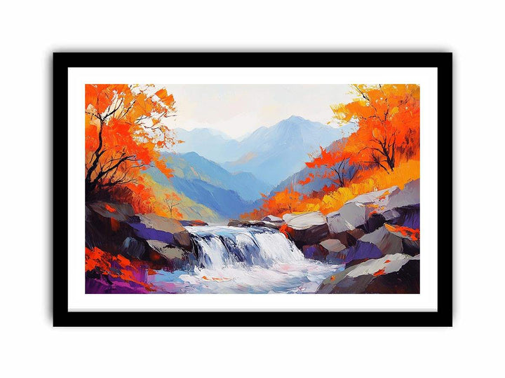 Autumn Stream III Canvas Painting 