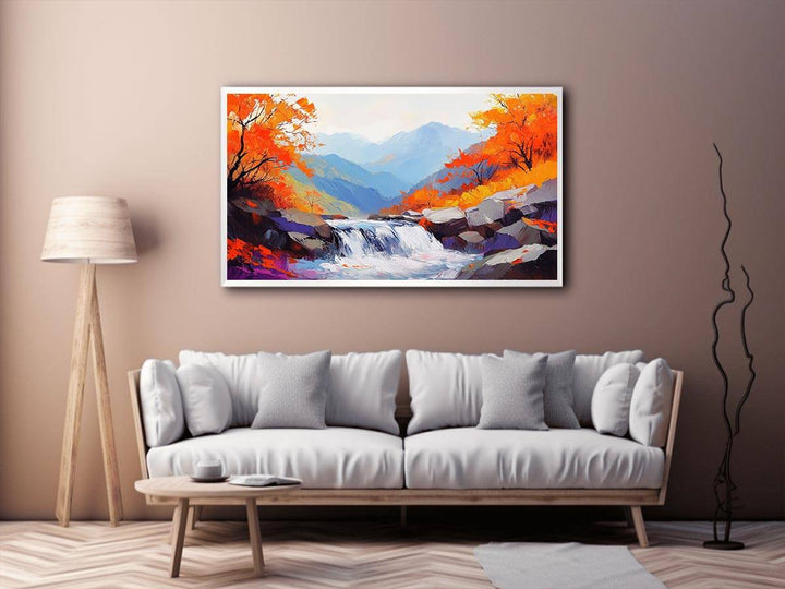 Autumn Stream III Canvas Painting 