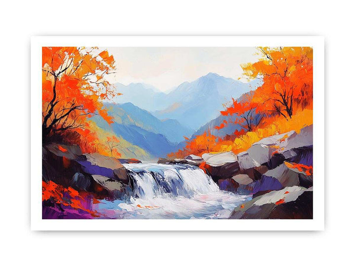 Autumn Stream III Canvas Painting 