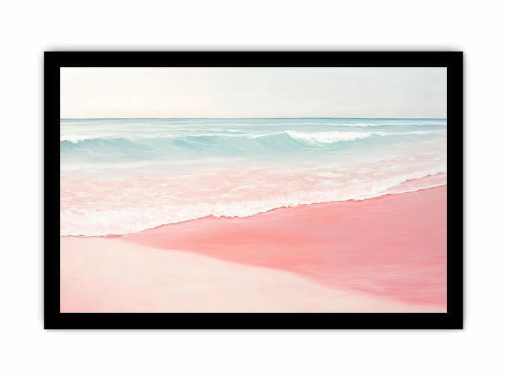 Pink Beach I Canvas Painting 