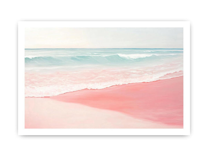 Pink Beach I Canvas Painting 