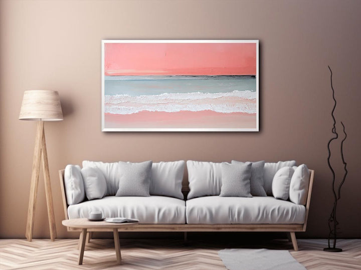 Pink Beach II Canvas Painting 