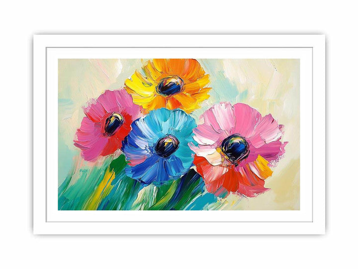 Abstract Flower Canvas Painting 