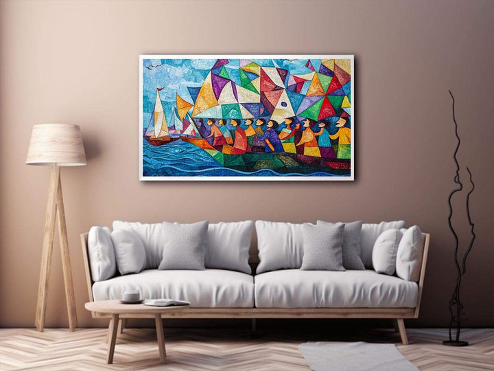 Boat Ride Canvas Painting 