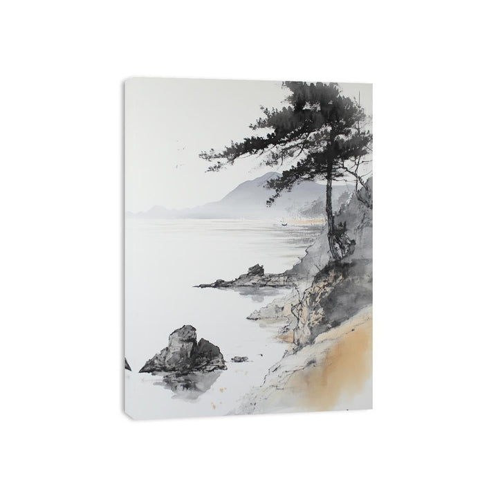 Beach Tree Canvas Painting 