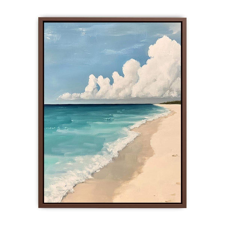 Neutral beach Canvas Painting 