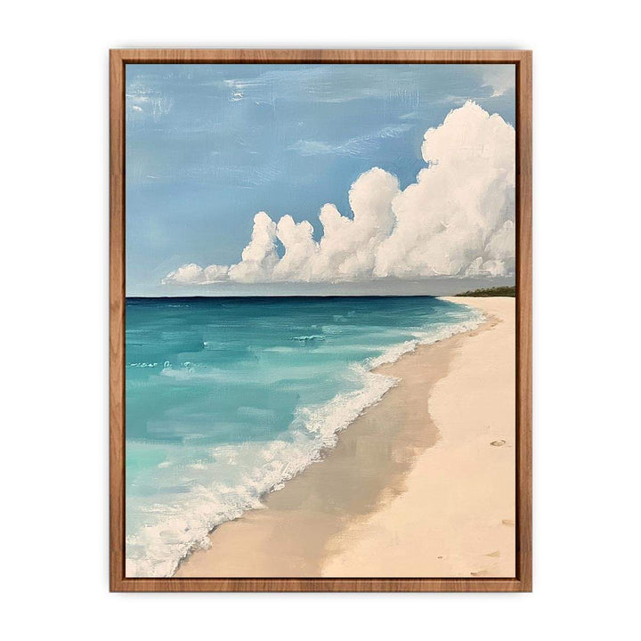 Neutral beach Canvas Painting 