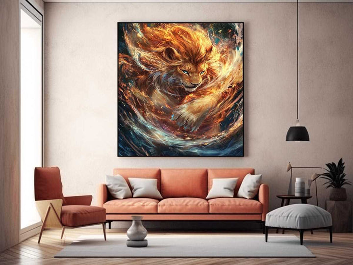 Magestic Lion Painting 