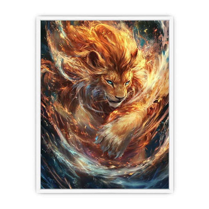 Magestic Lion Canvas Painting 