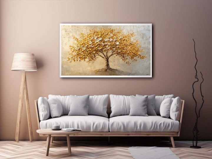 Golden Tree Canvas Painting 