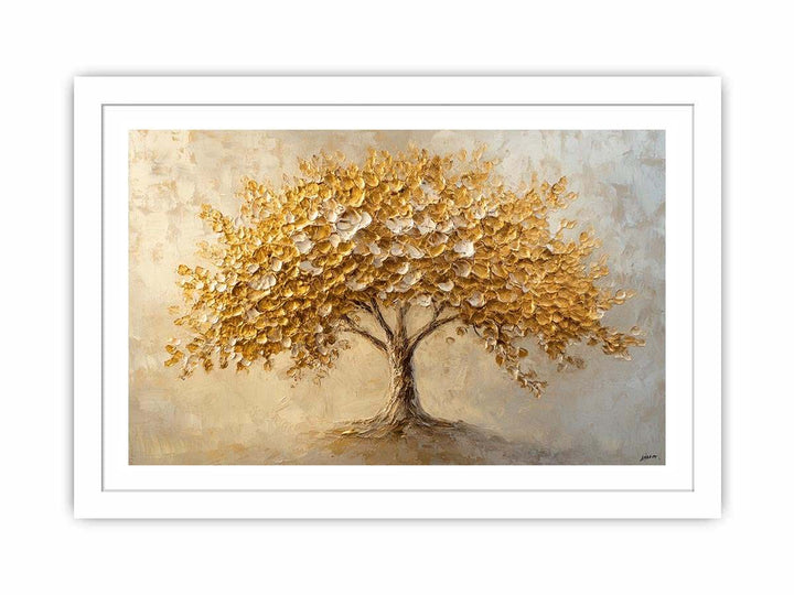 Golden Tree Canvas Painting 