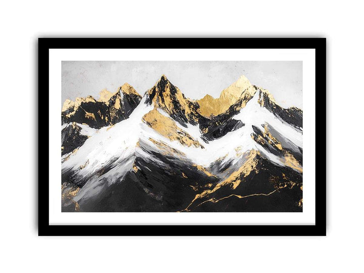 Gold Mountains Canvas Painting 