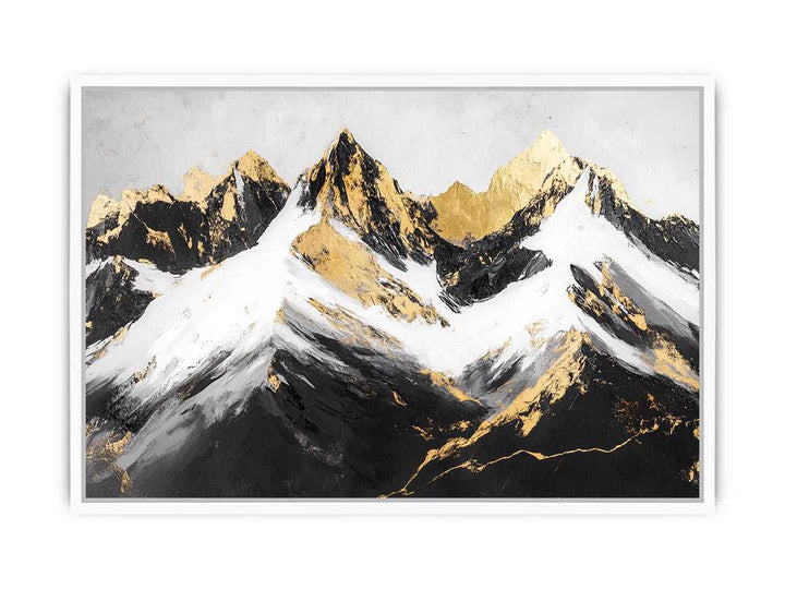 Gold Mountains Canvas Painting 