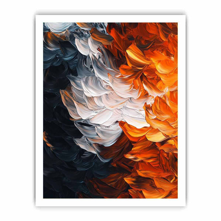 Orange Accents Canvas Painting 