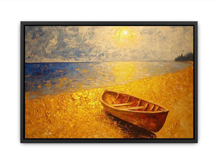 Golden Beach Canvas Painting 