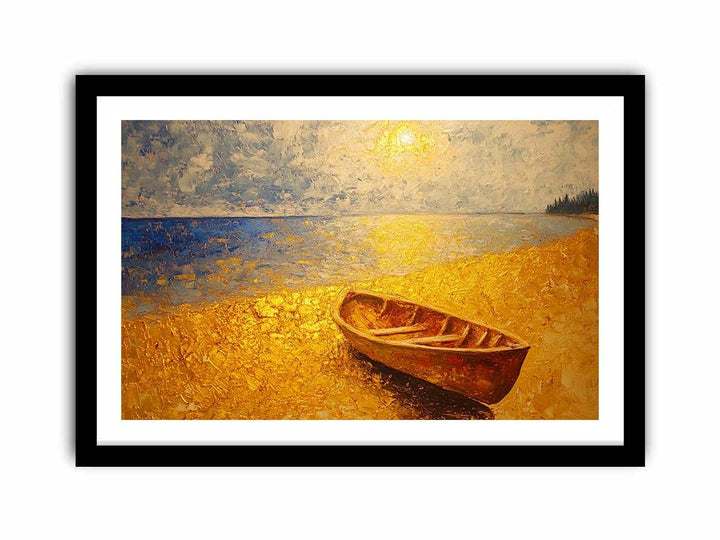 Golden Beach Canvas Painting 