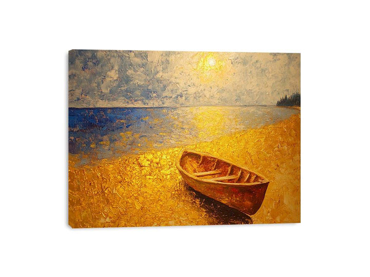 Golden Beach Canvas Painting 