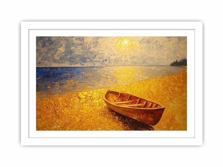 Golden Beach Canvas Painting 