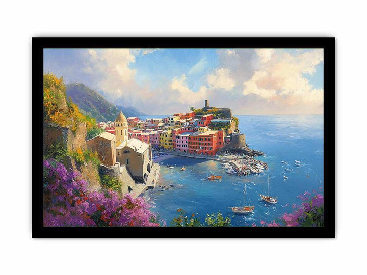 Cinque Terre Italy Canvas Painting 