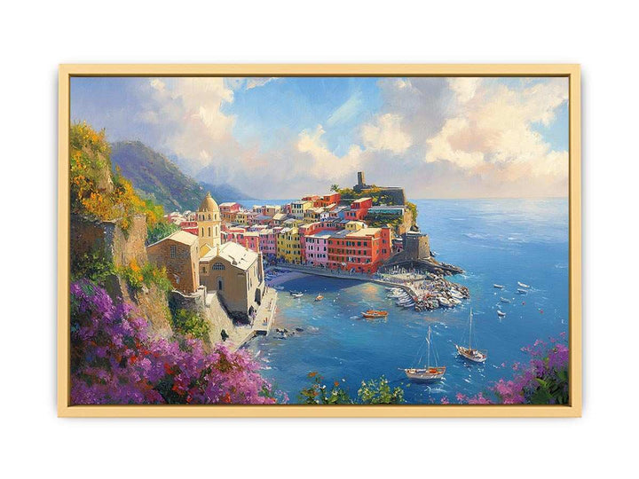 Cinque Terre Italy Canvas Painting 