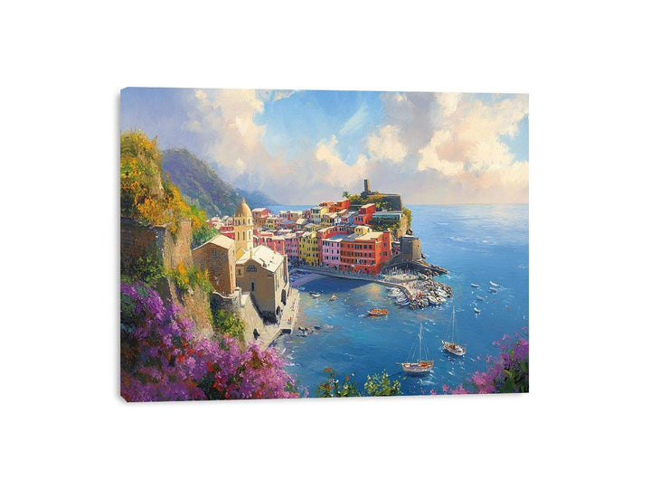 Cinque Terre Italy Canvas Painting 