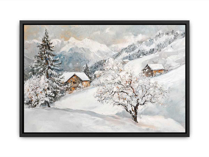 Where Snow Meets Sky Canvas Painting 