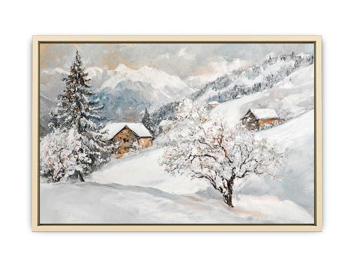 Where Snow Meets Sky Canvas Painting 