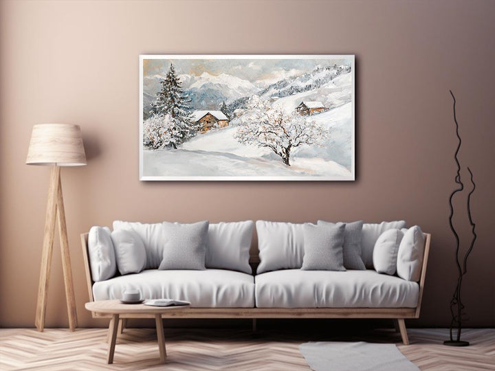 Where Snow Meets Sky Canvas Painting 