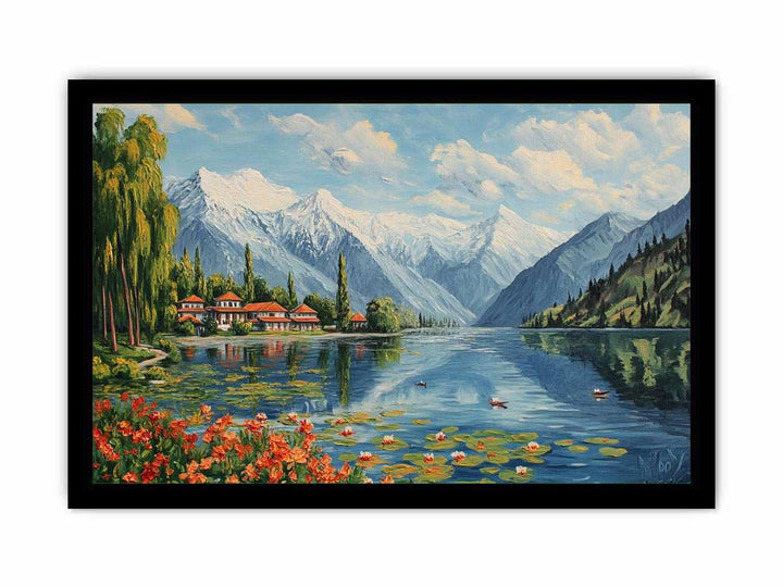 Timeless Valleys of Kashmir Canvas Painting 