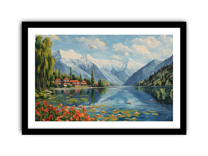 Timeless Valleys of Kashmir Canvas Painting 