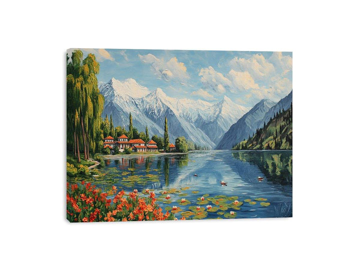 Timeless Valleys of Kashmir Canvas Painting 