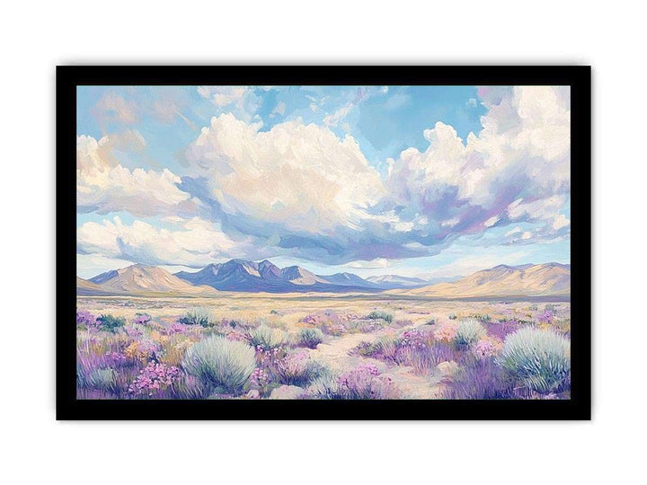 A Soft Symphony of Clouds and Bloom Canvas Painting 