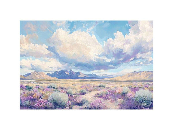 A Soft Symphony of Clouds and Bloom Oil Painting 